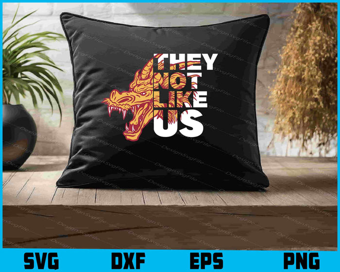 Chinese Dragon SVG, They Not Like Us