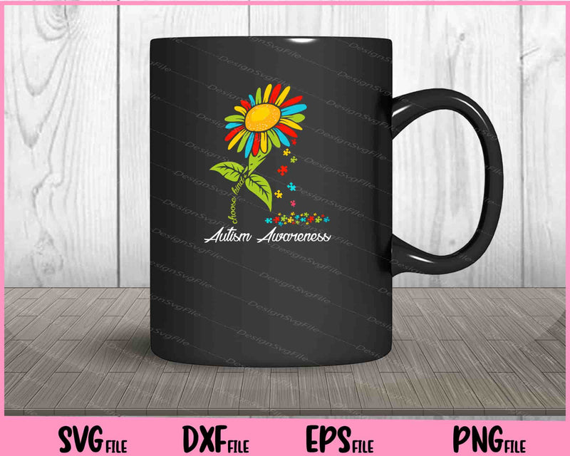 Choose Kind Autism Awareness Sunflower Mom mug