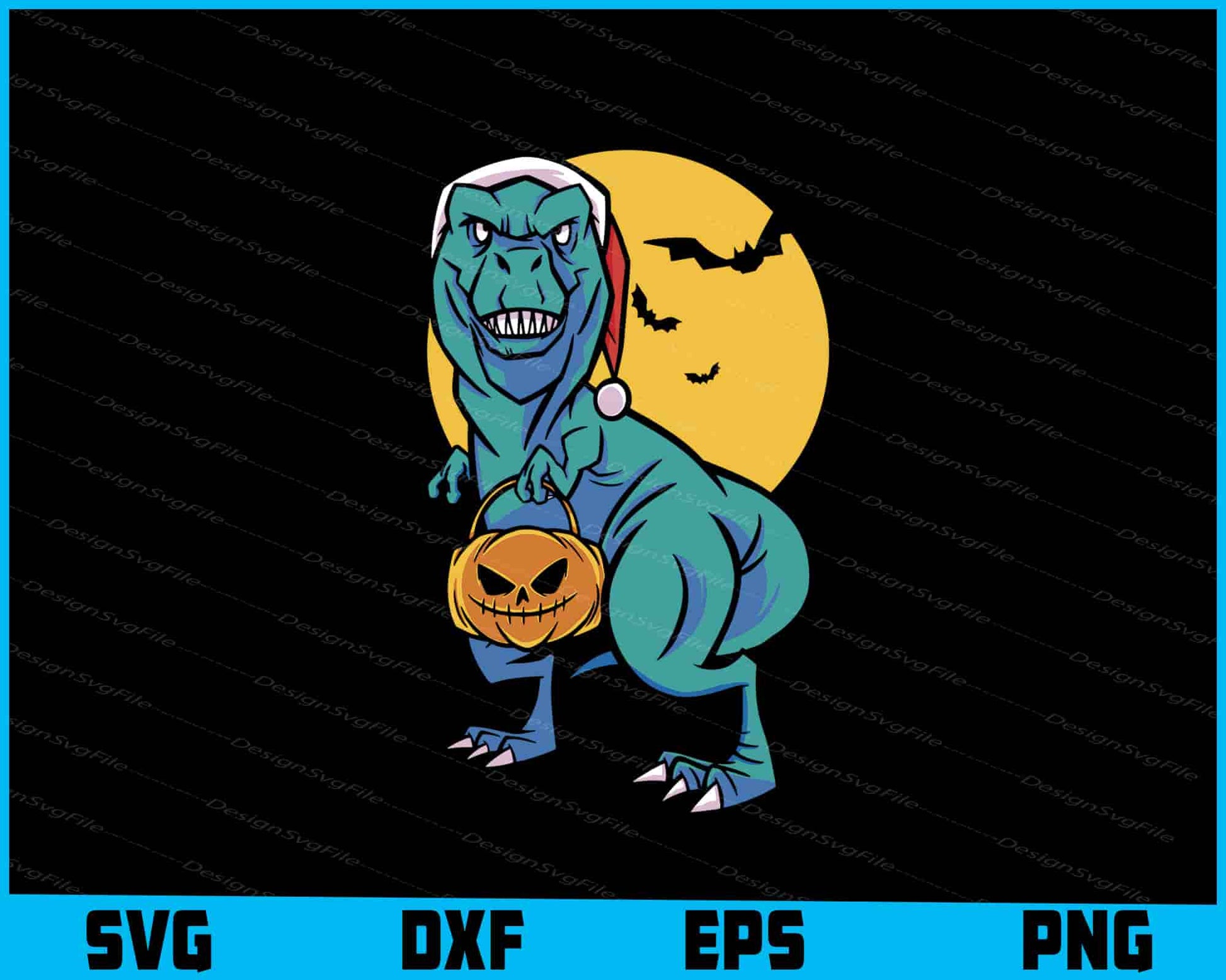 Christmas And Halloween T-Rex SVG PNG Printable File  - Premium Cutting Files in SVG, PNG & EPS Formats - Premium SVG Cutting Files for Crafts