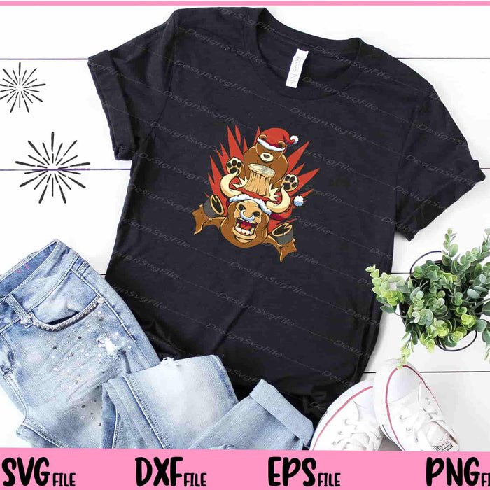 Christmas Bear Hammer Svg Cutting Printable Files  - Premium Cutting Files in SVG, PNG & EPS Formats - Premium SVG Cutting Files for Crafts