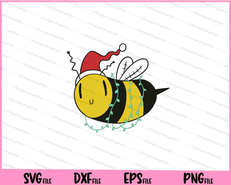 Christmas Bee Funny Svg Cutting Printable Files  - Premium Cutting Files in SVG, PNG & EPS Formats - Premium SVG Cutting Files for Crafts