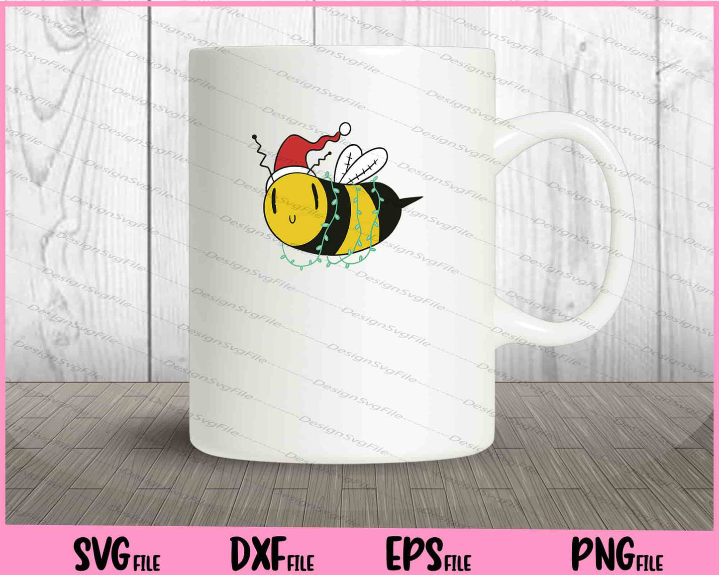 Christmas Bee Funny Svg Cutting Printable Files  - Premium Cutting Files in SVG, PNG & EPS Formats - Premium SVG Cutting Files for Crafts