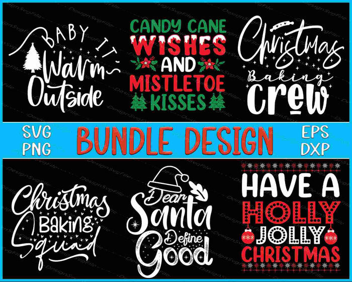 Christmas Bundle SVG Christmas Baking PNG