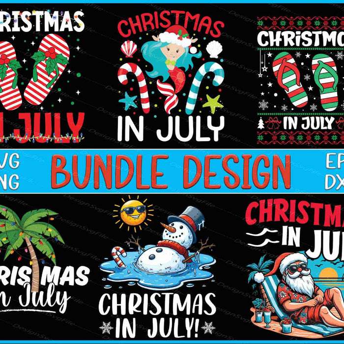 Christmas Bundle SVG Christmas In July PNG
