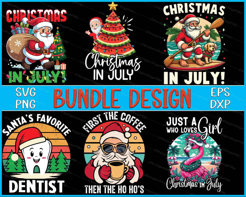 Christmas Bundle SVG Christmas Santa PNG