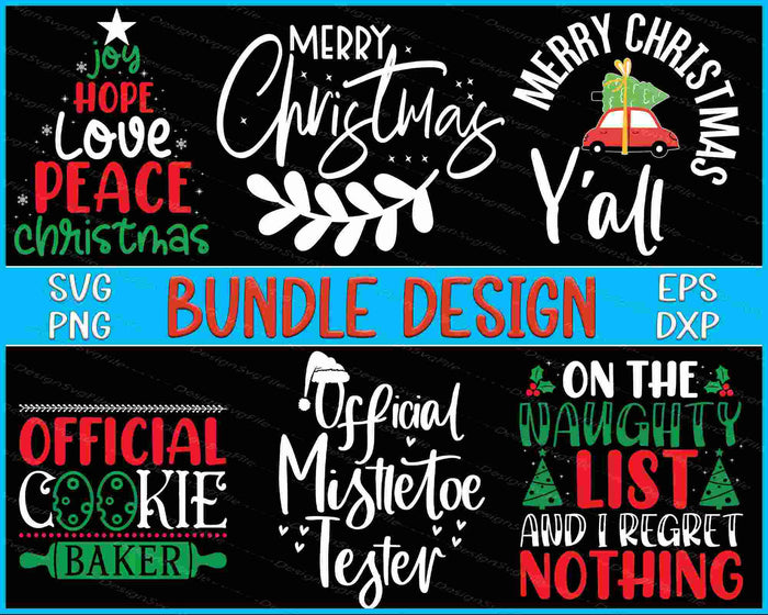 Christmas Bundle SVG Cookie Baker PNG