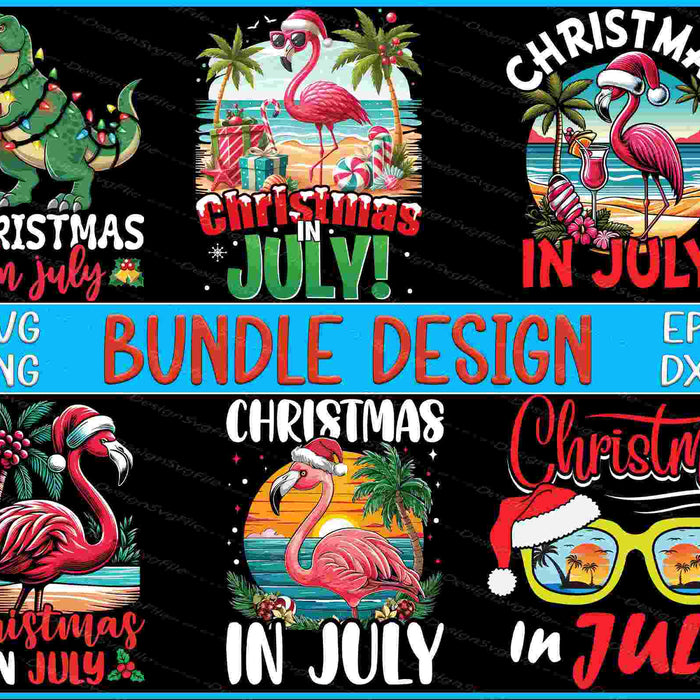 Christmas Bundle SVG Flamingo PNG