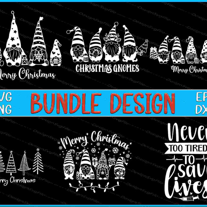 Christmas Bundle SVG Gnomes PNG