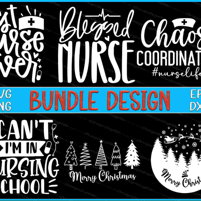 Christmas Bundle SVG Nursing School PNG