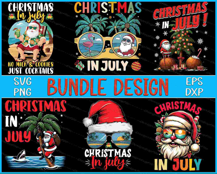 Christmas Bundle SVG Santa Vintage PNG