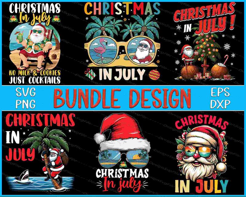 Christmas Bundle SVG Santa Vintage PNG
