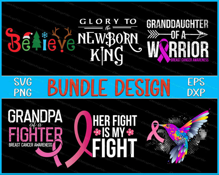 Christmas Bundle SVG, Awareness PNG