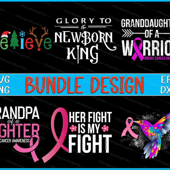 Christmas Bundle SVG, Awareness PNG