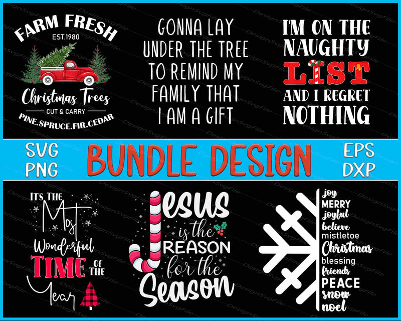 Christmas Bundle SVG, Christmas Jesus PNG