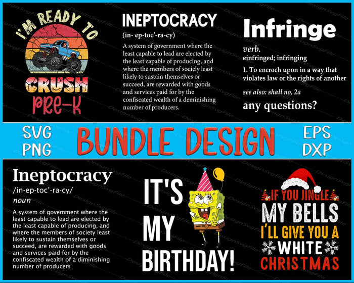 Christmas Bundle SVG, Monster Truck PNG Birthday