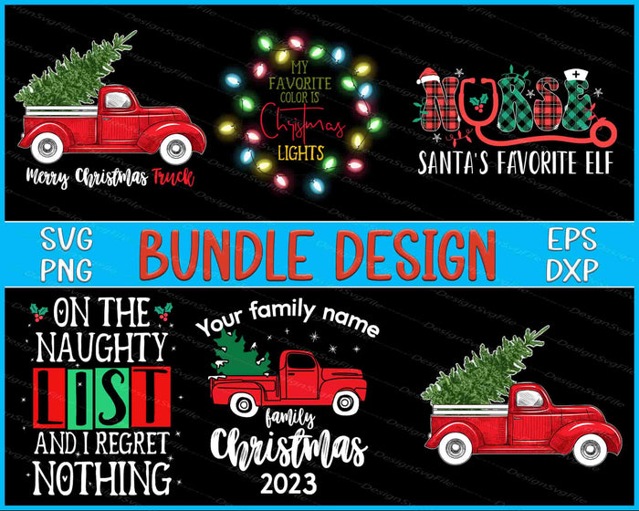 Christmas Bundle SVG, Nurse PNG