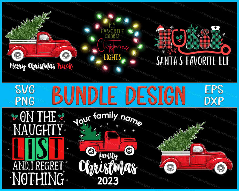 Christmas Bundle SVG, Nurse PNG