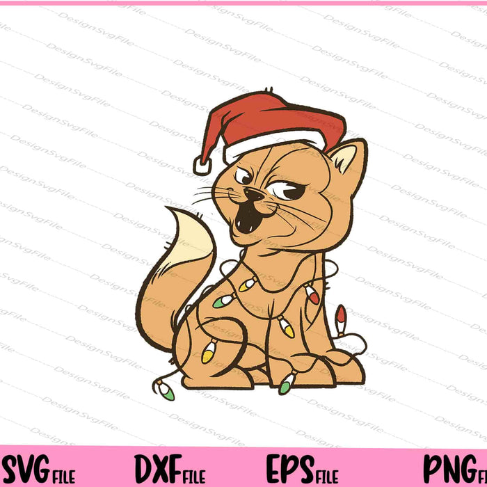 Christmas Cat Animal Funny Svg Cutting Printable Files  - Premium Cutting Files in SVG, PNG & EPS Formats - Premium SVG Cutting Files for Crafts