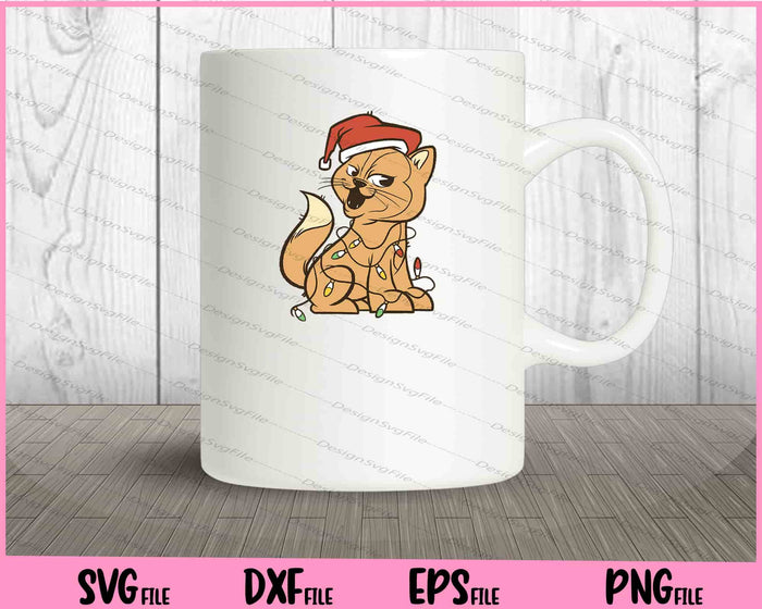Christmas Cat Animal Funny Svg Cutting Printable Files  - Premium Cutting Files in SVG, PNG & EPS Formats - Premium SVG Cutting Files for Crafts