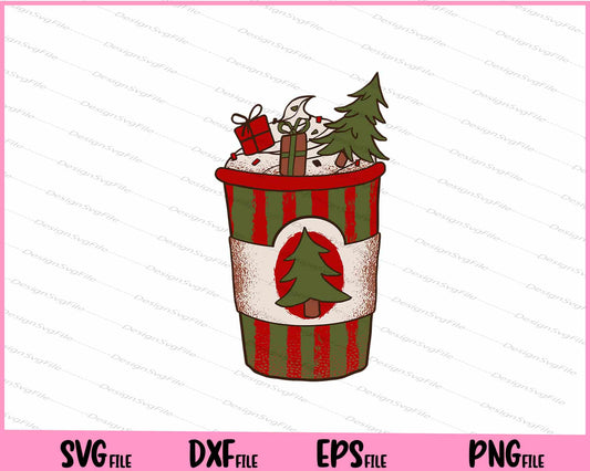 Christmas Coffee Cups Winter Holiday Svg Cutting Printable Files  - Premium Cutting Files in SVG, PNG & EPS Formats - Premium SVG Cutting Files for Crafts