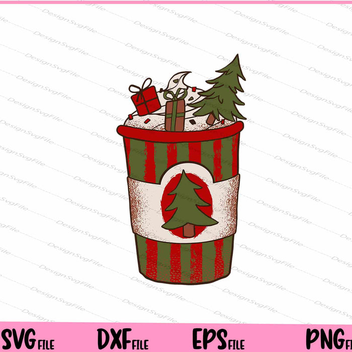 Christmas Coffee Cups Winter Holiday Svg Cutting Printable Files  - Premium Cutting Files in SVG, PNG & EPS Formats - Premium SVG Cutting Files for Crafts