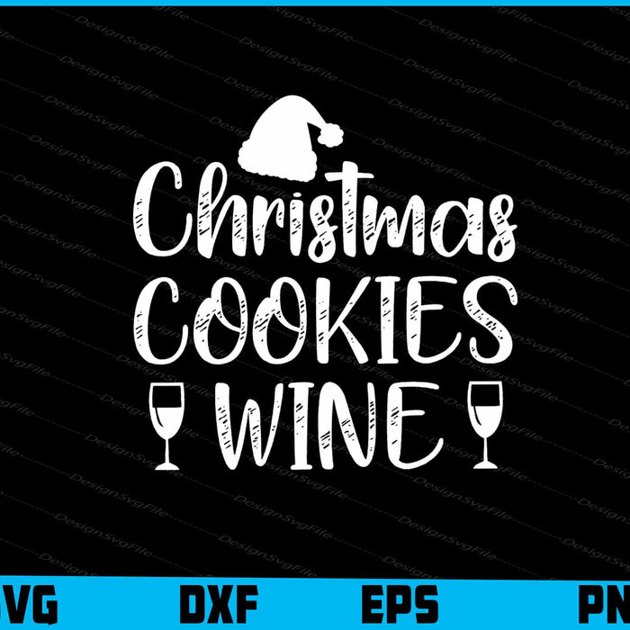 Christmas Cookies Wine Svg Dxf Png Design File  - Premium Cutting Files in SVG, PNG & EPS Formats - Premium SVG Cutting Files for Crafts