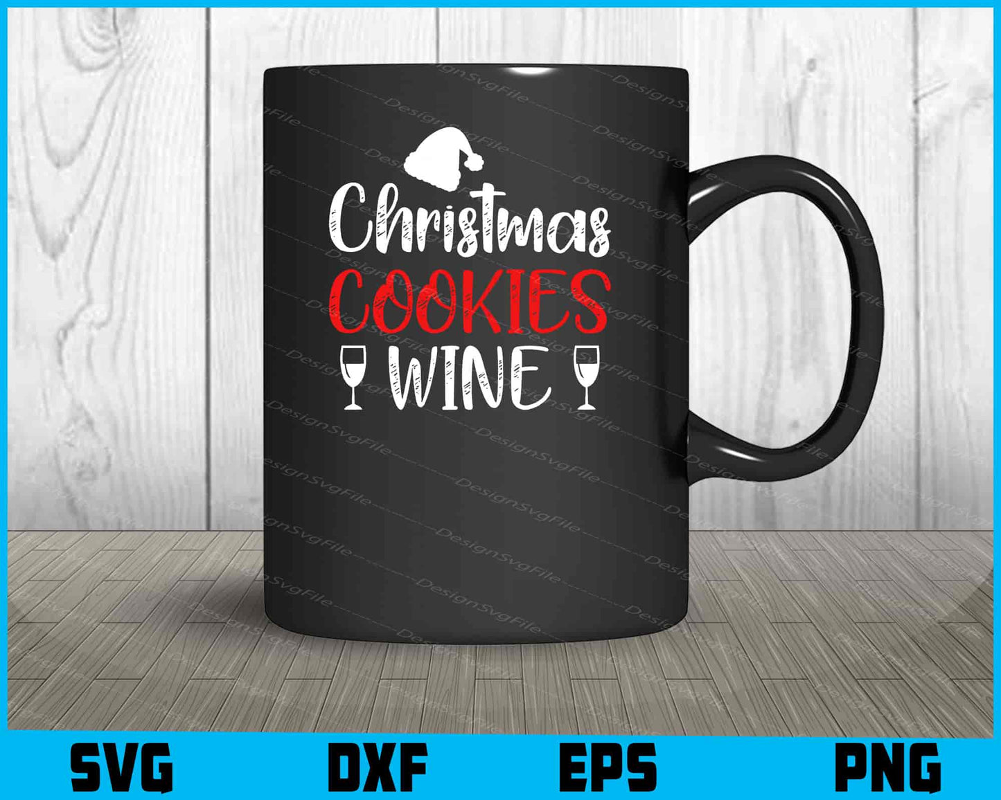 Christmas Cookies Wine Santa Svg Png Dxf Digital Cutting File  - Premium Cutting Files in SVG, PNG & EPS Formats - Premium SVG Cutting Files for Crafts