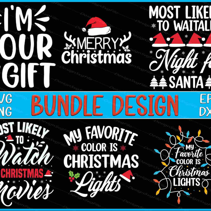 Christmas Crew Bundle SVG Christmas Lights PNG