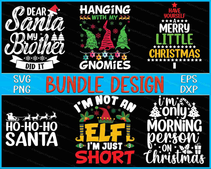Christmas Crew Bundle SVG Merry Little Christmas PNG