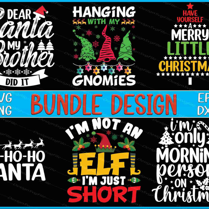 Christmas Crew Bundle SVG Merry Little Christmas PNG