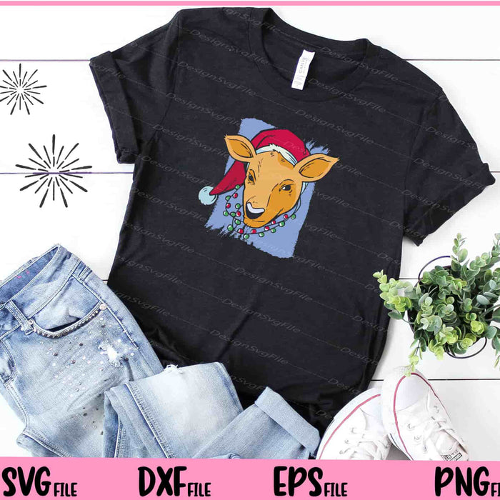 Christmas Deer Animal funny Svg Cutting Printable Files  - Premium Cutting Files in SVG, PNG & EPS Formats - Premium SVG Cutting Files for Crafts