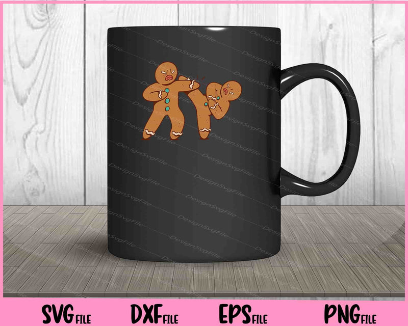 Christmas Gingerbread Fight mug