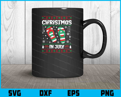 Christmas In July SVG PNG Digital Printable File  - Premium Cutting Files in SVG, PNG & EPS Formats - Premium SVG Cutting Files for Crafts