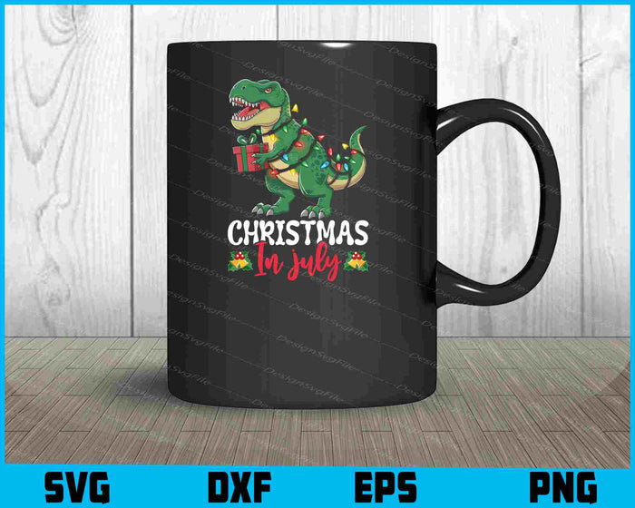 Christmas In July Dinosaur Svg Png Dxf Digital Cutting File  - Premium Cutting Files in SVG, PNG & EPS Formats - Premium SVG Cutting Files for Crafts