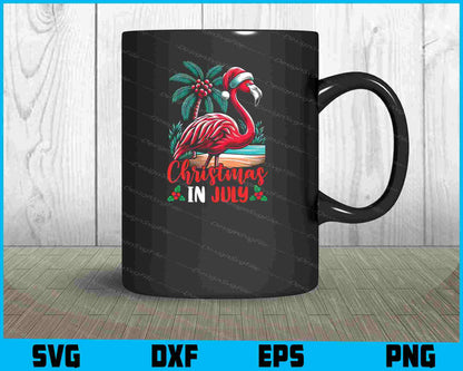 Christmas In July Flamingo Funny Svg Png Dxf Digital Cutting File  - Premium Cutting Files in SVG, PNG & EPS Formats - Premium SVG Cutting Files for Crafts