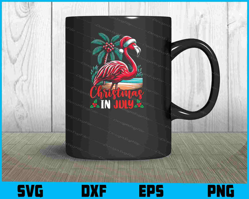 Christmas In July Flamingo Funny Svg Png Dxf Digital Cutting File  - Premium Cutting Files in SVG, PNG & EPS Formats - Premium SVG Cutting Files for Crafts