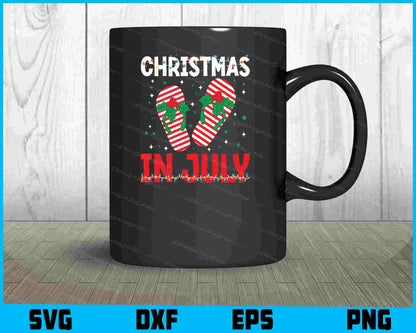 Christmas In July Flip Flop SVG PNG Digital Printable File  - Premium Cutting Files in SVG, PNG & EPS Formats - Premium SVG Cutting Files for Crafts