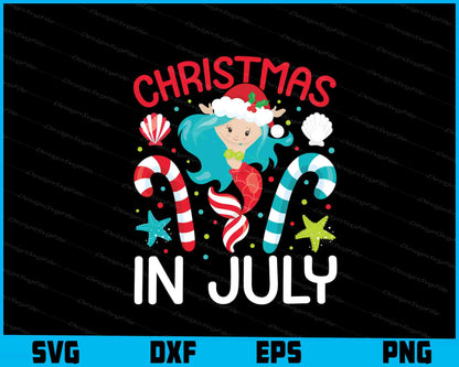 Christmas In July Fun SVG PNG Digital Printable File  - Premium Cutting Files in SVG, PNG & EPS Formats - Premium SVG Cutting Files for Crafts