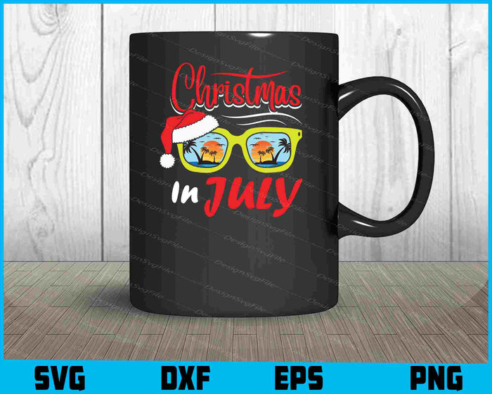 Christmas In July Funny Svg Design Cricut Printable File  - Premium Cutting Files in SVG, PNG & EPS Formats - Premium SVG Cutting Files for Crafts