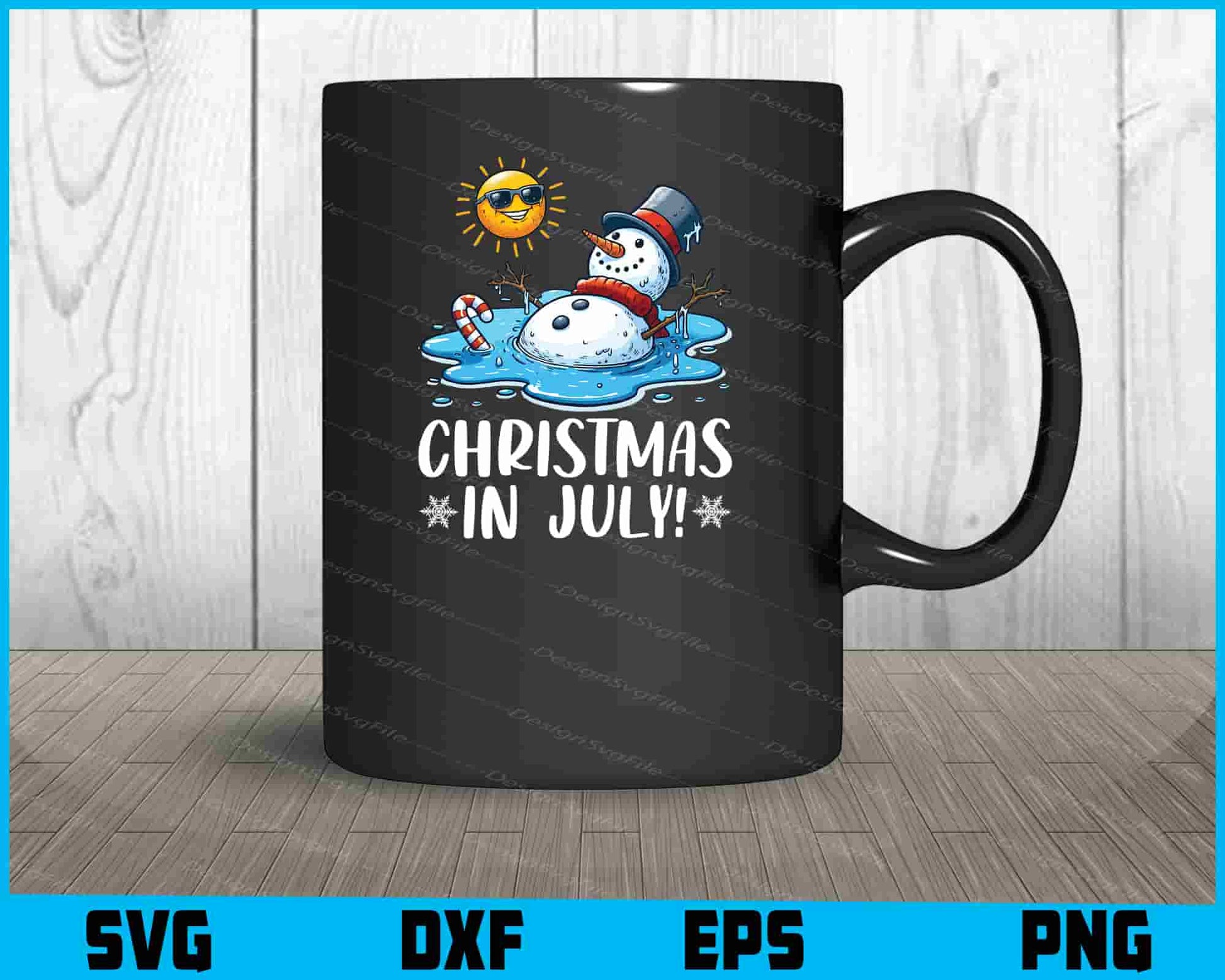 Christmas in July Penguin SVG PNG Design Printable File  - Premium Cutting Files in SVG, PNG & EPS Formats - Premium SVG Cutting Files for Crafts