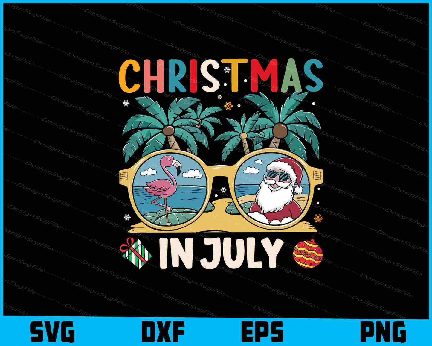 Christmas In July Santa Svg Png Dxf Digital Cutting File  - Premium Cutting Files in SVG, PNG & EPS Formats - Premium SVG Cutting Files for Crafts