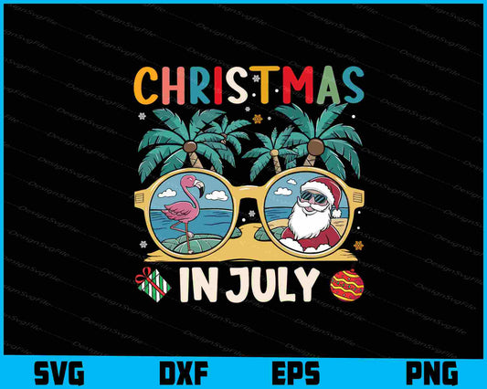 Christmas In July Santa Svg Png Dxf Digital Cutting File  - Premium Cutting Files in SVG, PNG & EPS Formats - Premium SVG Cutting Files for Crafts