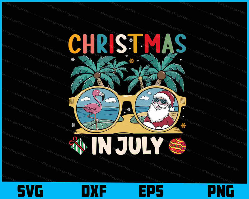 Christmas In July Santa Svg Png Dxf Digital Cutting File  - Premium Cutting Files in SVG, PNG & EPS Formats - Premium SVG Cutting Files for Crafts