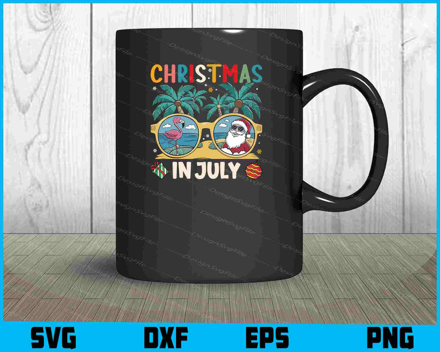 Christmas In July Santa Svg Png Dxf Digital Cutting File  - Premium Cutting Files in SVG, PNG & EPS Formats - Premium SVG Cutting Files for Crafts