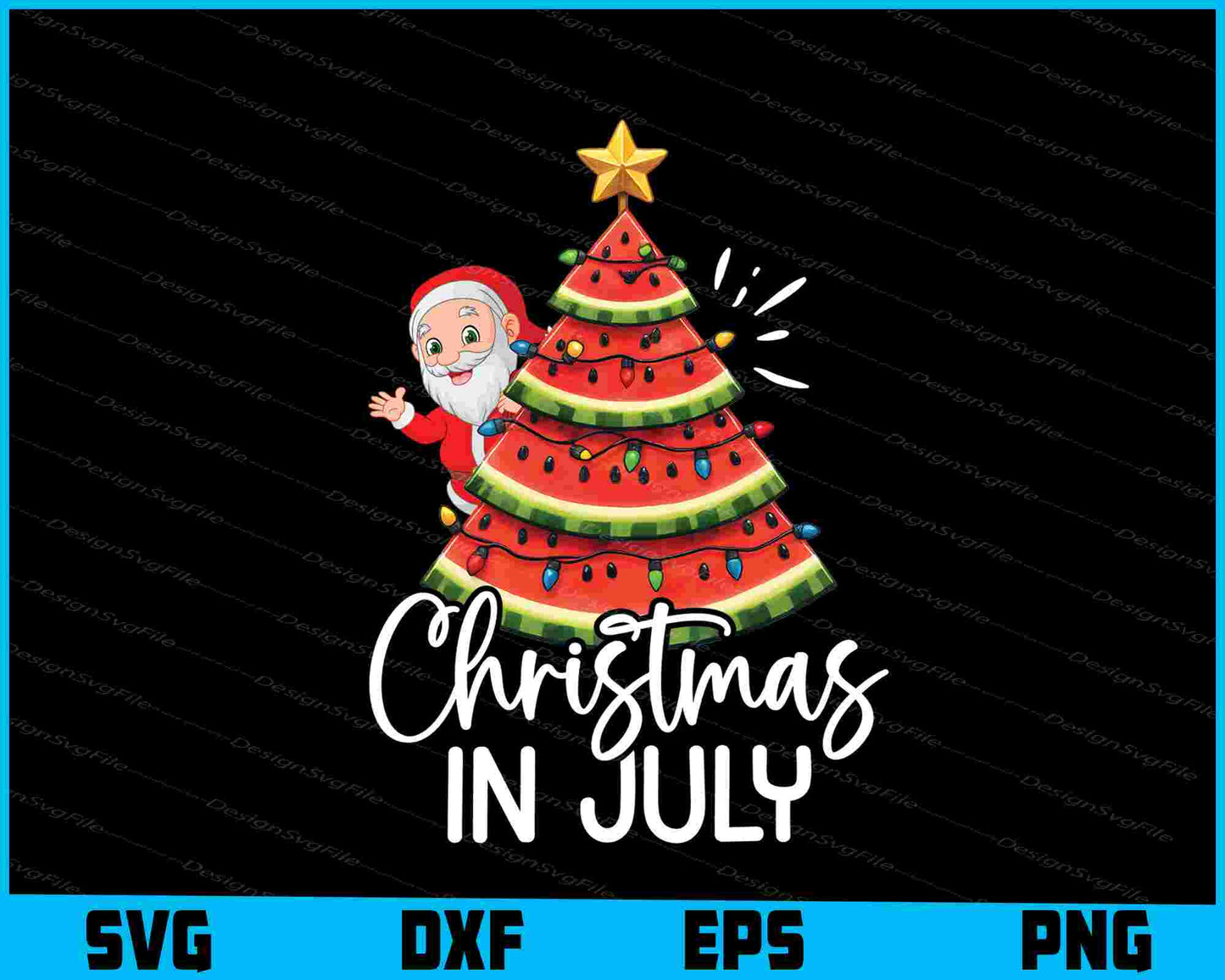 Christmas In July Watermelon Svg Dxf Png Design File  - Premium Cutting Files in SVG, PNG & EPS Formats - Premium SVG Cutting Files for Crafts