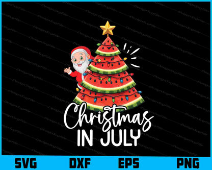 Christmas In July Watermelon Svg Dxf Png Design File  - Premium Cutting Files in SVG, PNG & EPS Formats - Premium SVG Cutting Files for Crafts