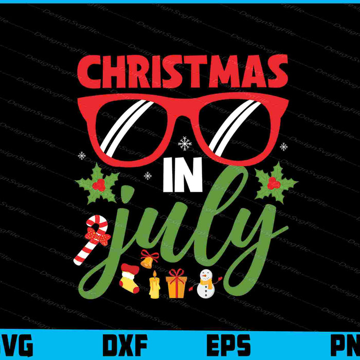 Christmas In July Svg Dxf Png Design File  - Premium Cutting Files in SVG, PNG & EPS Formats - Premium SVG Cutting Files for Crafts