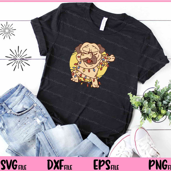 Christmas Pug Dabbing Svg Cutting Printable Files  - Premium Cutting Files in SVG, PNG & EPS Formats - Premium SVG Cutting Files for Crafts