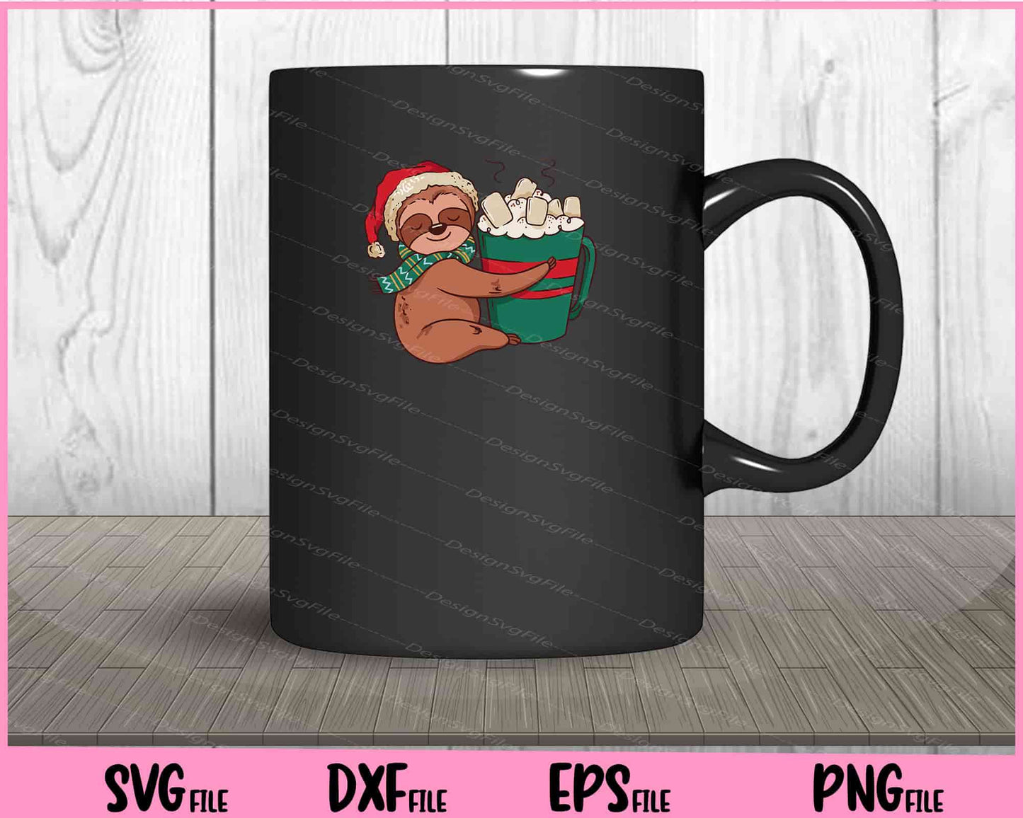 Christmas Sloth Beer Drink Svg Cutting Printable Files  - Premium Cutting Files in SVG, PNG & EPS Formats - Premium SVG Cutting Files for Crafts