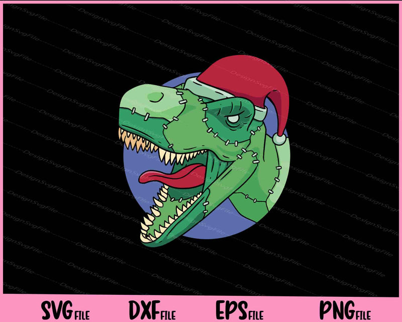 Christmas T-rex-dino svg